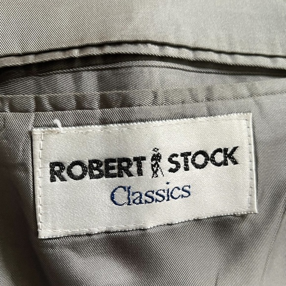 Vintage Two Button Wool Tweed Jacket/ Sport Coats By Robert Stock Size: 42R - Picture 7 of 15